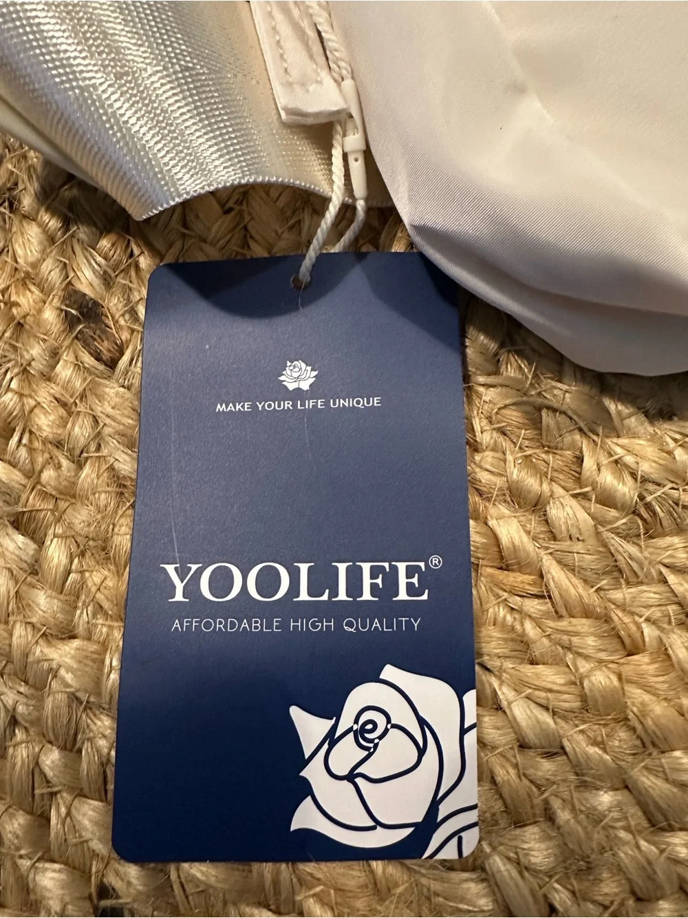 Yoolife Women's Nylon Cream Crossbody Belt Bag with Strap